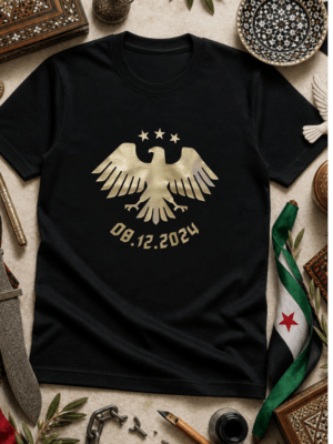 Der Neue Syrische Adler -Freiheitsdatum- Premium Bio T‑Shirt Unisex