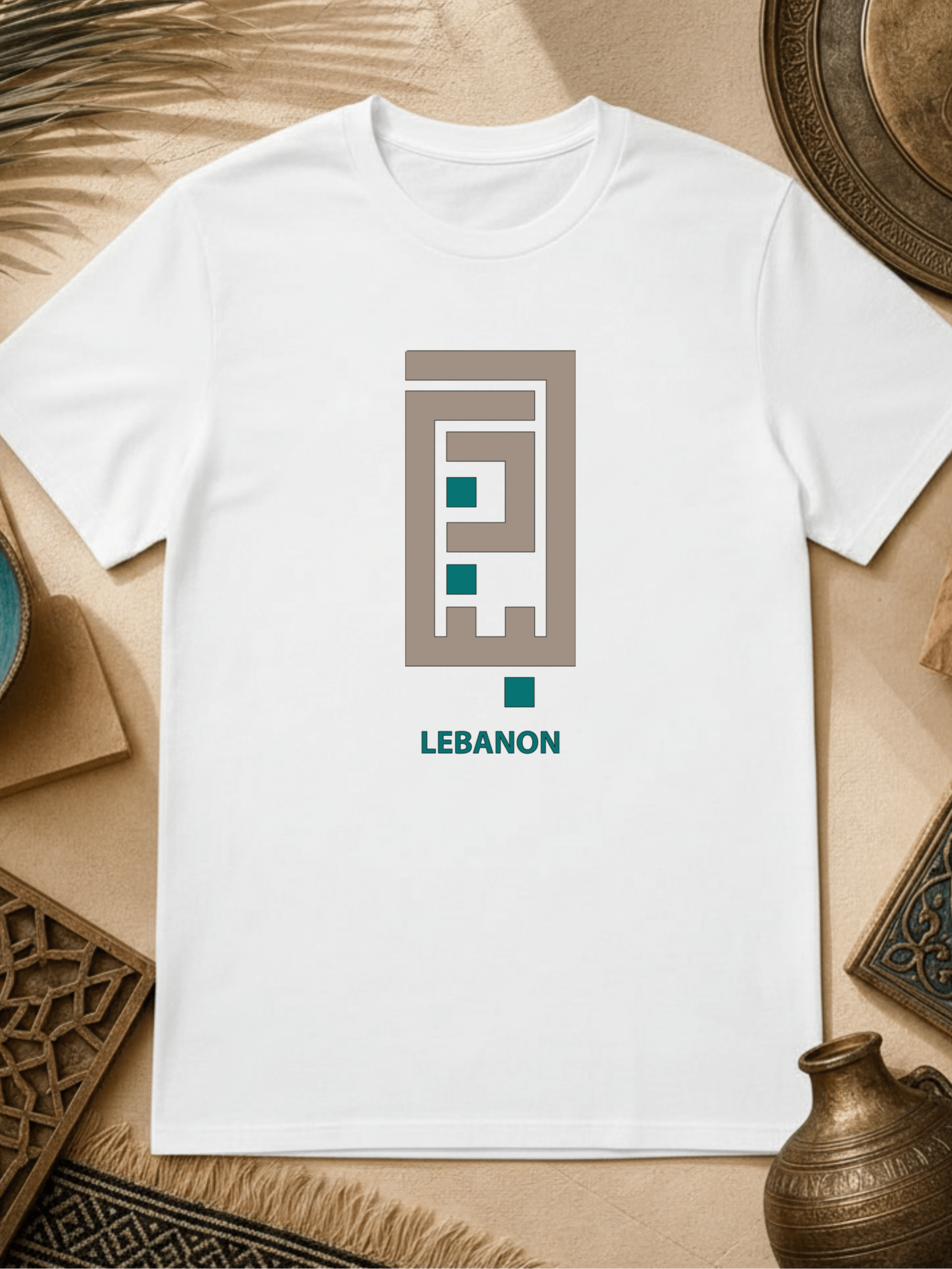 Libanon Architektur arabische Kalligrafie - Bio T‑Shirt Unisex – Bild 4