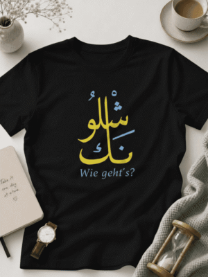 Wie geht’s? Auf Arabisch Schlunak – Premium Bio T‑Shirt Unisex
