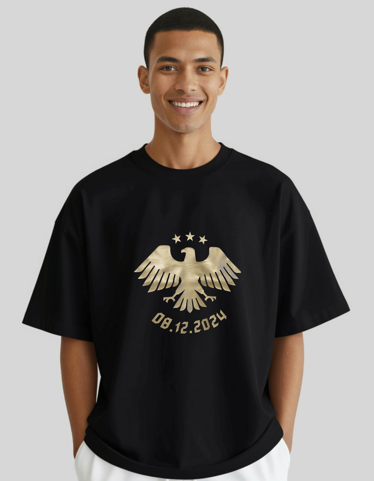 Syrischer Adler mit Freiheitsdatum - Oversized T‑Shirt Unisex