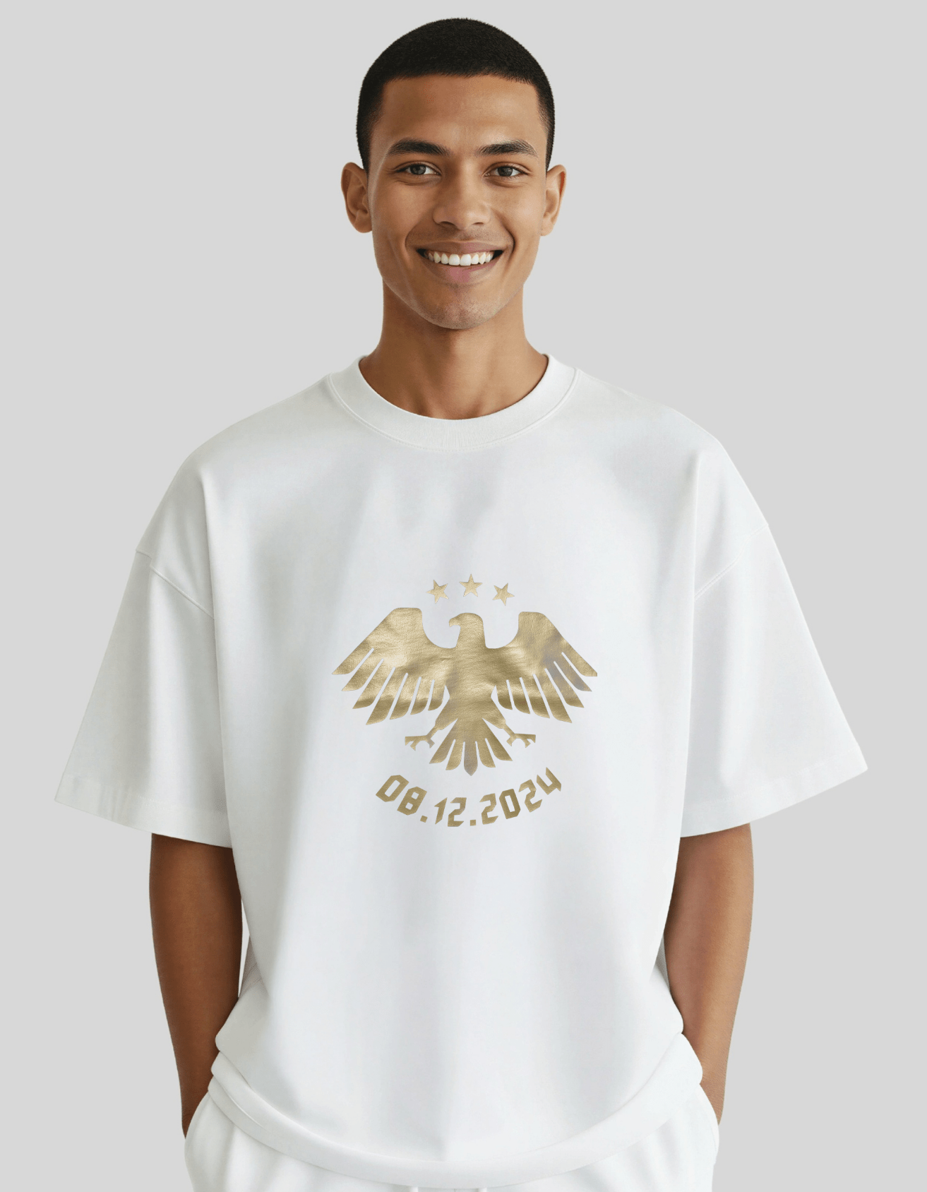 Syrischer Adler mit Freiheitsdatum - Oversized T‑Shirt Unisex – Bild 2