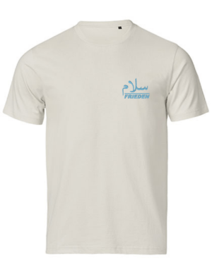 Frieden Salam Arabisch Deutsch –Stick– Premium Bio T‑Shirt Unisex