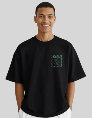 Palästina Stempel –Stick– Oversized T‑Shirt Unisex
