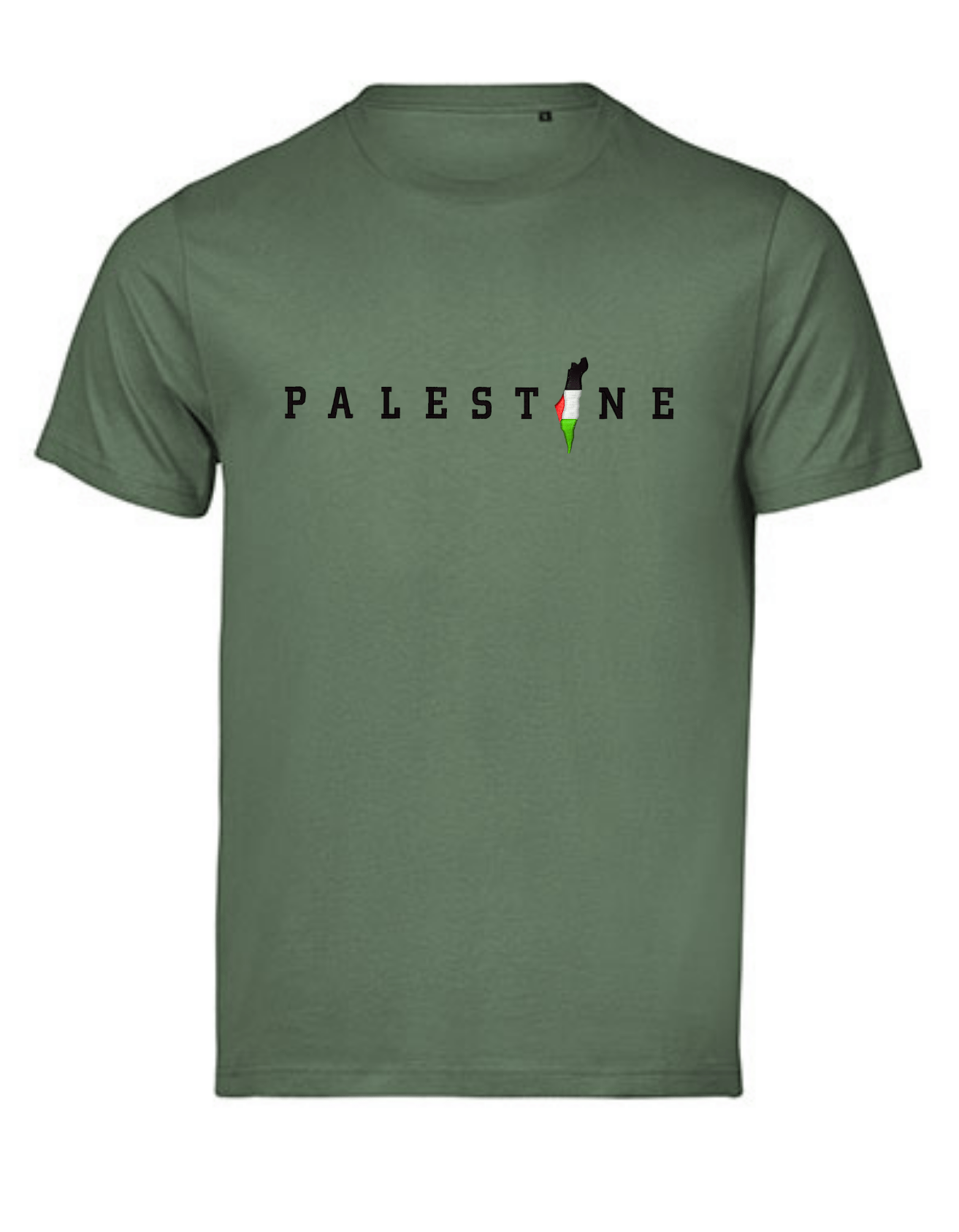 Palestine Mit Landkarte –Stick– Premium Bio T‑Shirt Unisex – Bild 2