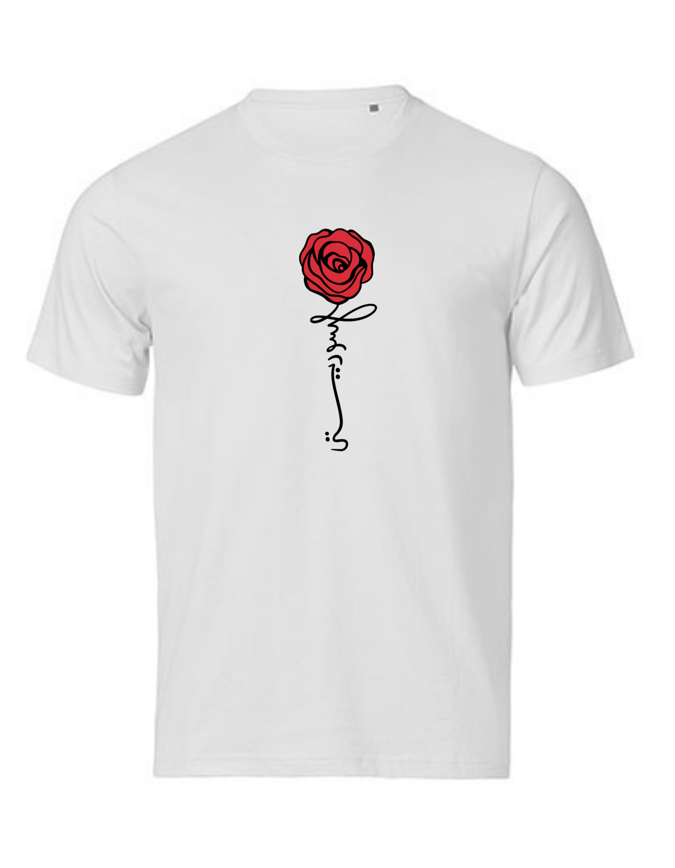 Syrien Rose – Name als Rosenstiel Premium Bio T‑Shirt Unisex
