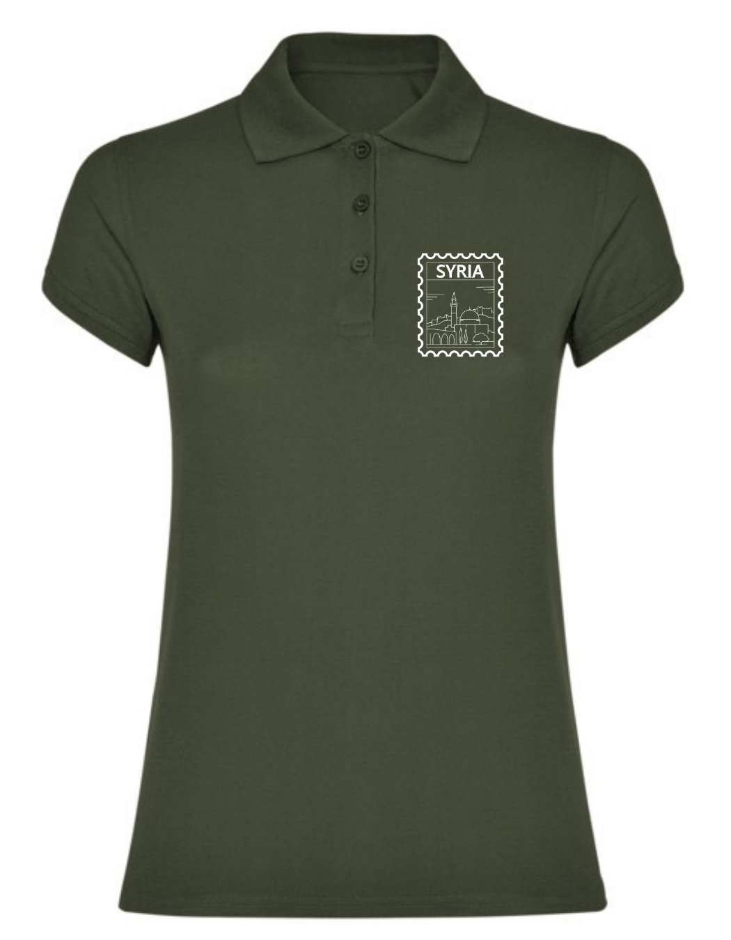 Syrien Stempel –Stick– Polo T Shirt – Bild 4