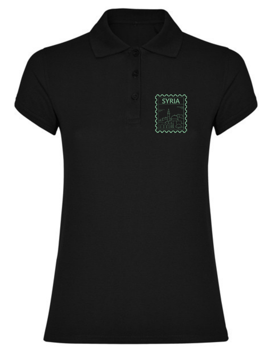 Syrien Stempel –Stick– Polo T Shirt – Bild 5