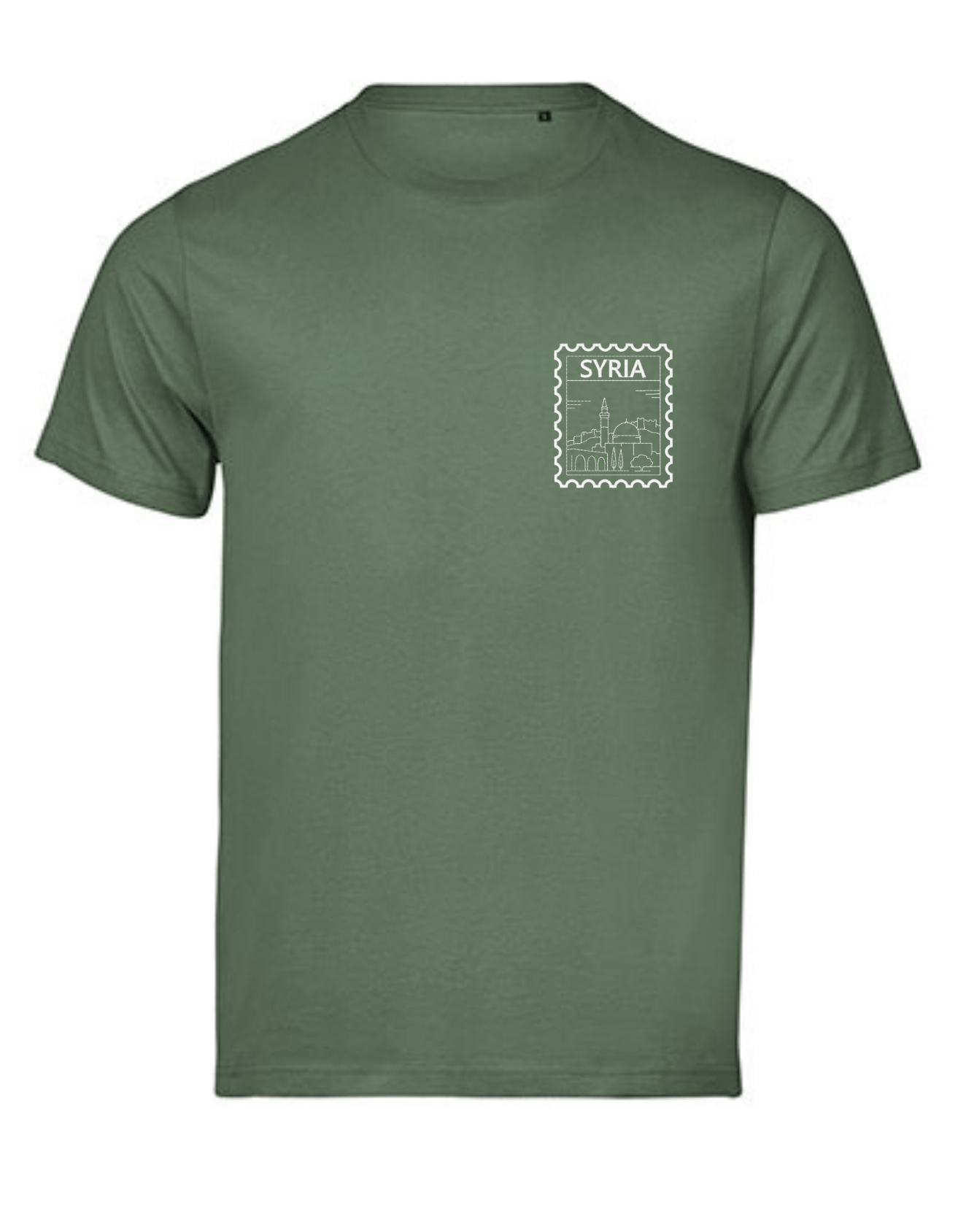 Syrien Stempel –Stick– Premium Bio T‑Shirt Unisex – Bild 2